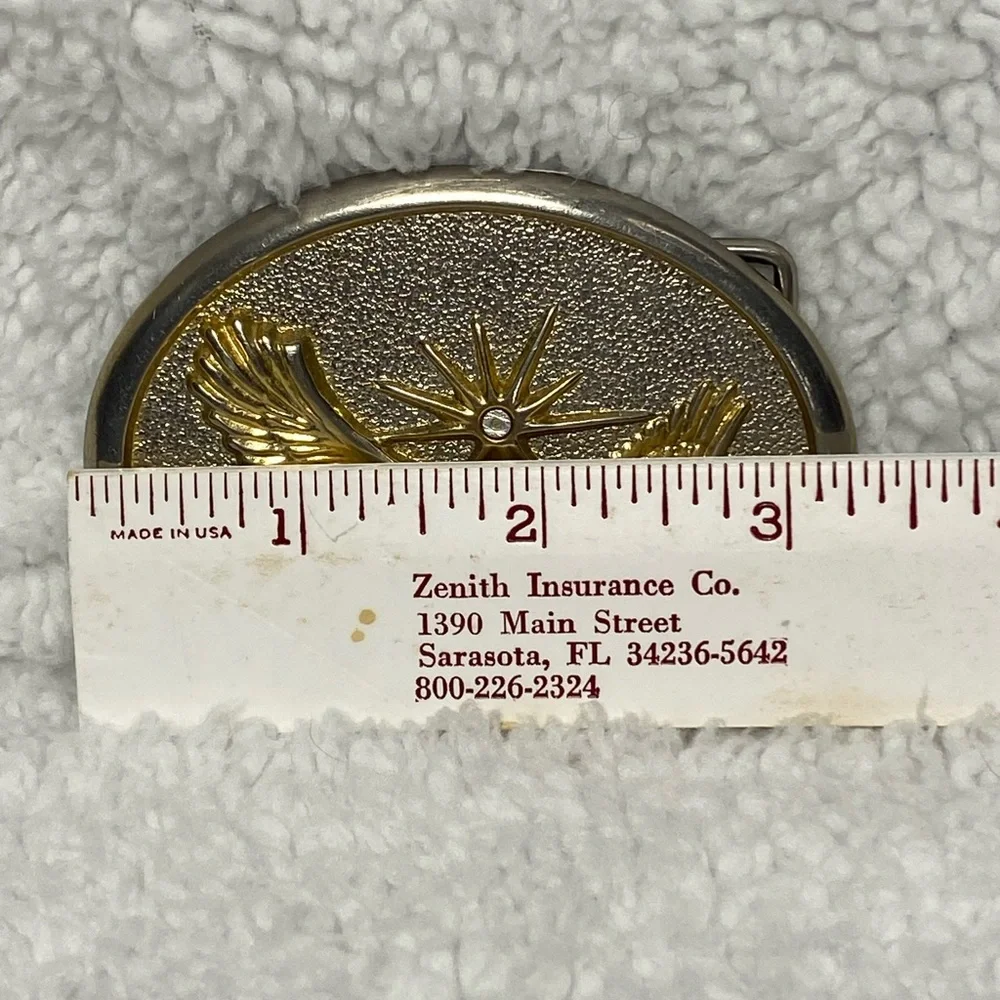 Vintage Patriotic American Eagle Two-Toned Belt Buckle